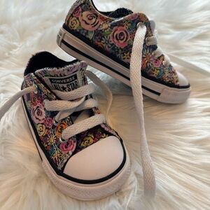Converse All Star Kids' Sneakers with Floral Pattern - Canvas Toddler sz 6